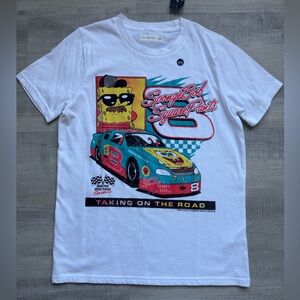 SpongeBob SquarePants White Racing Graphic Tee